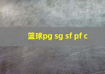 篮球pg sg sf pf c